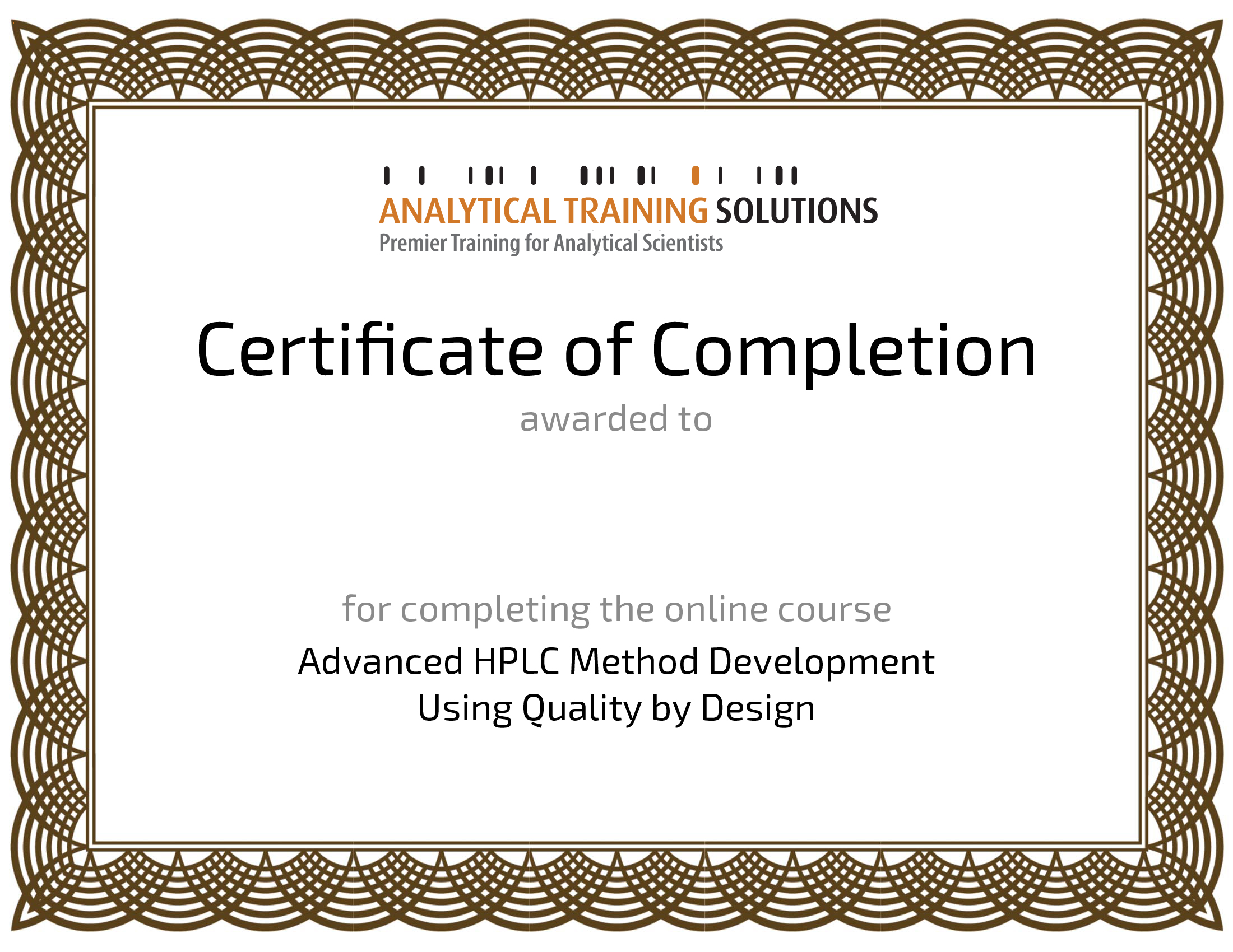 Advanced HPLC Method Development Using Quality by Design Analytical Training Solutions